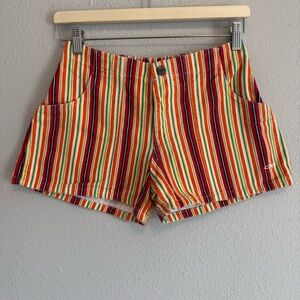 Vintage 90s Ocean Pacific Striped Mid to High Waist Shorts Surfer  Skater Size 3
